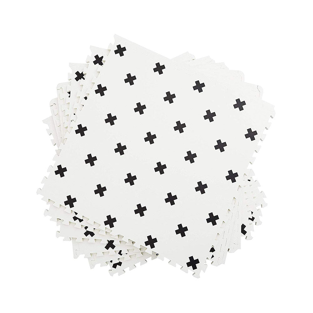 Brooklyn Cross Black and White Play Mat