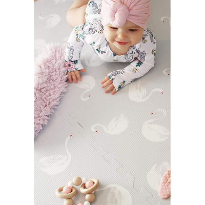 Baby Playing on Swan Grey Playmat