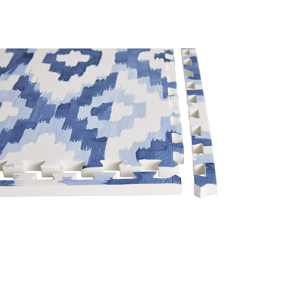 Corner Edge Details of Jackson Rug Blue Play Mat