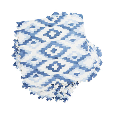 Stack of Jackson Rug Blue Play Mats